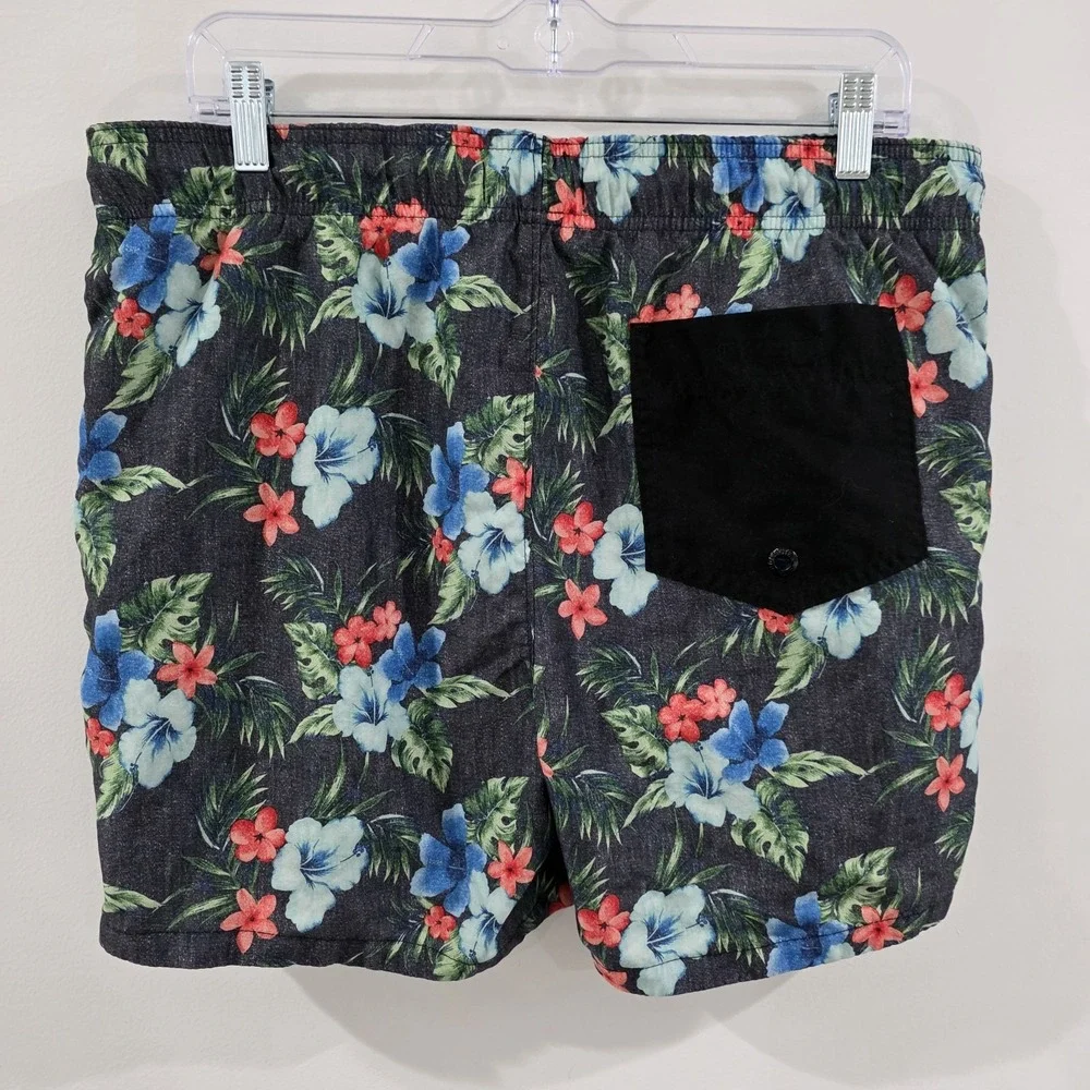 Hollister Mens Swim Trunks Size‎ Large Floral Tropical Beach Bathing Suit